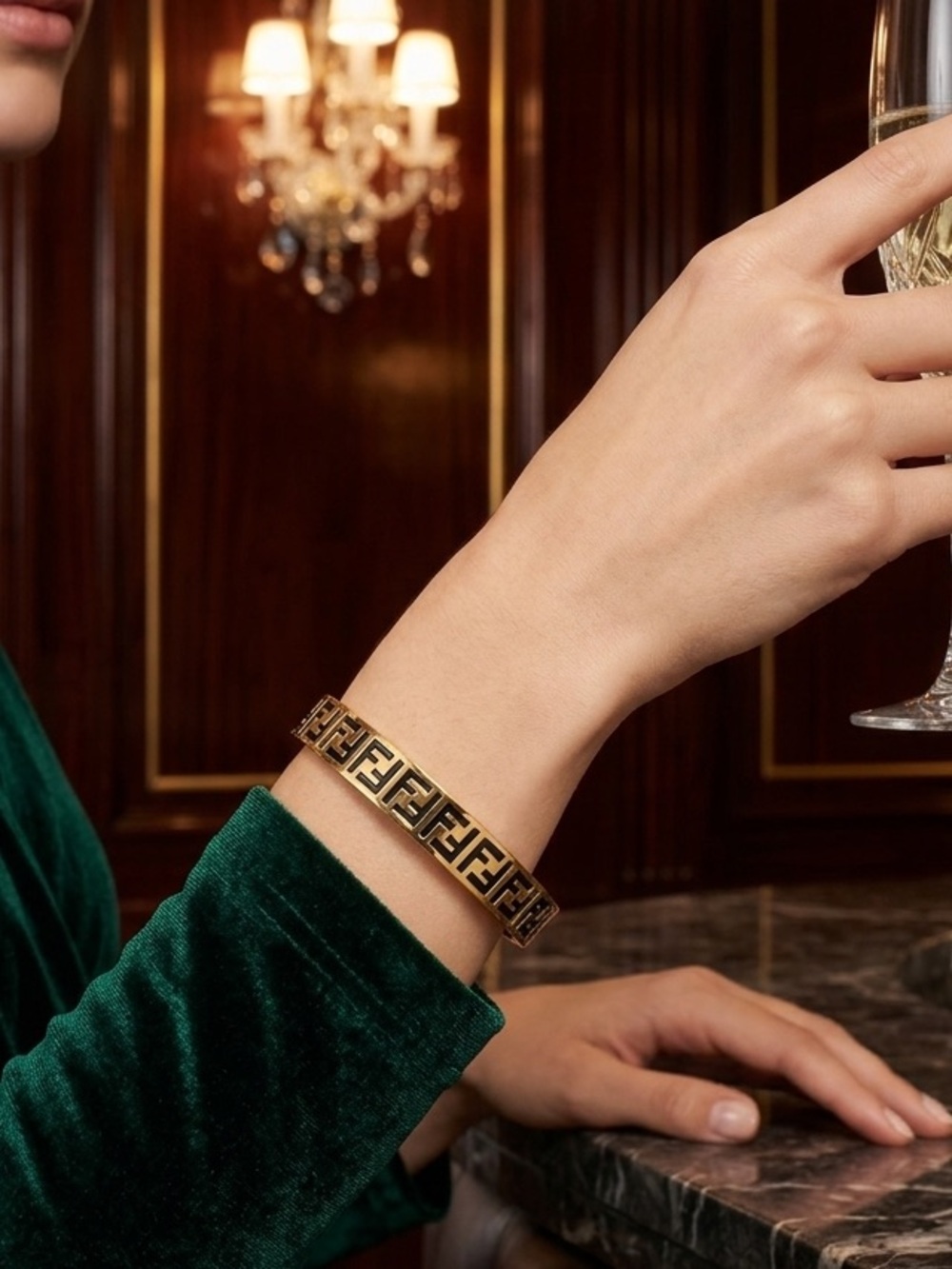 FENDI Bangle Bracelet Logo